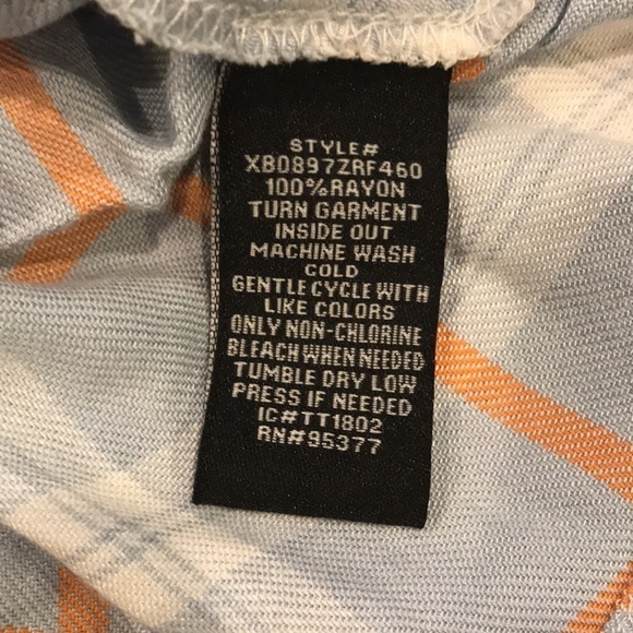 SANCTUARY Blue Orange Plaid Off The Shoulder Shirt Size Large - Picture 5 of 7